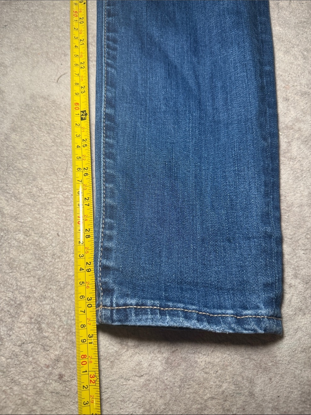 American Eagle Outfitters Blue Jean Denim Hi-Rise Jegging Distressed 16 Long - Picture 4 of 9